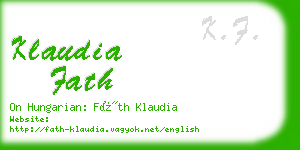 klaudia fath business card